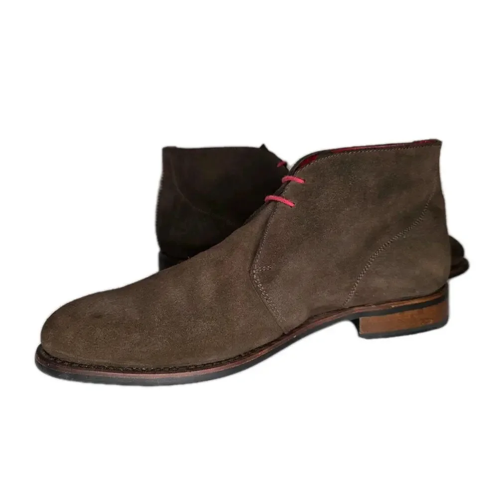 Rye 51 Men's Suede Chukka Boots Size 10 Goodyear Welt Rare Luxury Designer Shoes